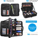 Makeup Case Large Makeup Bag Professional Train Case 16.5 inches Travel Cosmetic Organizer Brush Holder Waterproof Makeup Artist Storage Box, 3 Layer Large Capacity, with Adjustable Strap