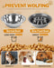Elevated Dog Bowls for Medium Large Size Dogs, Non-Slip Dog Feeder with 1*Stainless Steel Dishes & 1*Slow Feeder Bowl, 5