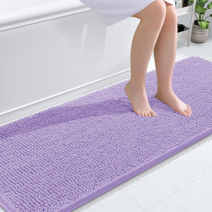 Bathroom Rugs 30X20, Extra Soft Absorbent Chenille Bath Rugs, Rubber Backing Quick Dry, Machine Washable Bath Mats for Bathroom Floor, Tub and Shower, Home Decor Accessories, Grey
