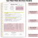 Meeting Notebook for Work, Meeting Planner, 6.9" X 9.9", 160 Pages