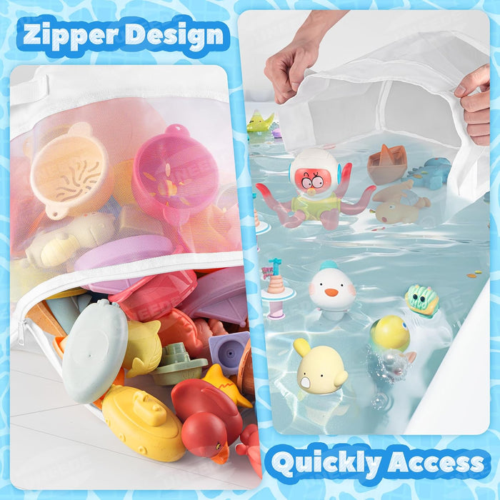Bath Toy Organizer,4 Gallons Bathtub Toy Storage Organizer