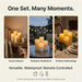 Waterproof Flameless Candles, 12 PC Battery Operated LED Pillar Candles with 2 Remote Controls & Timer, Flickering Indoo