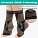 Ankle Brace for Women & Men, Ankle Compression Sleeve Support Copper Infused Ankle Brace for Sprained Ankle, Plantar Fasciitis Sports, Achilles Tendonitis Pain Relief, Copper Black, M