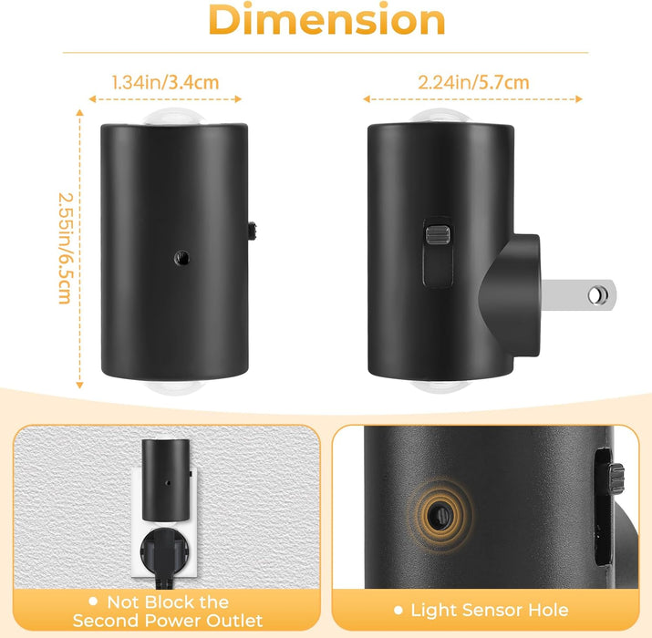 LED Night Lights Plug into Wall,3000K Soft White, 4 Pack