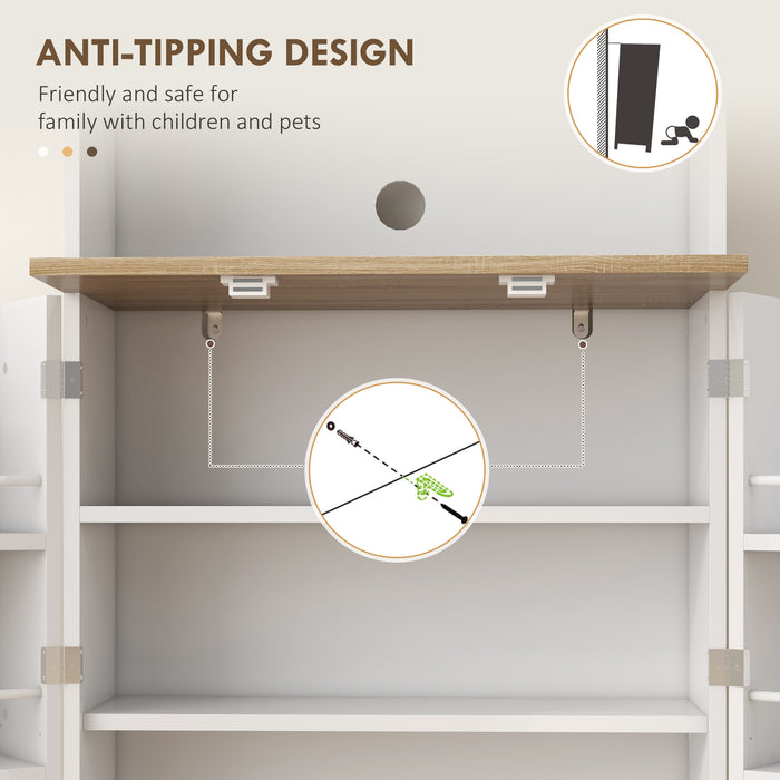 Tall Kitchen Pantry and Microwave Cabinet