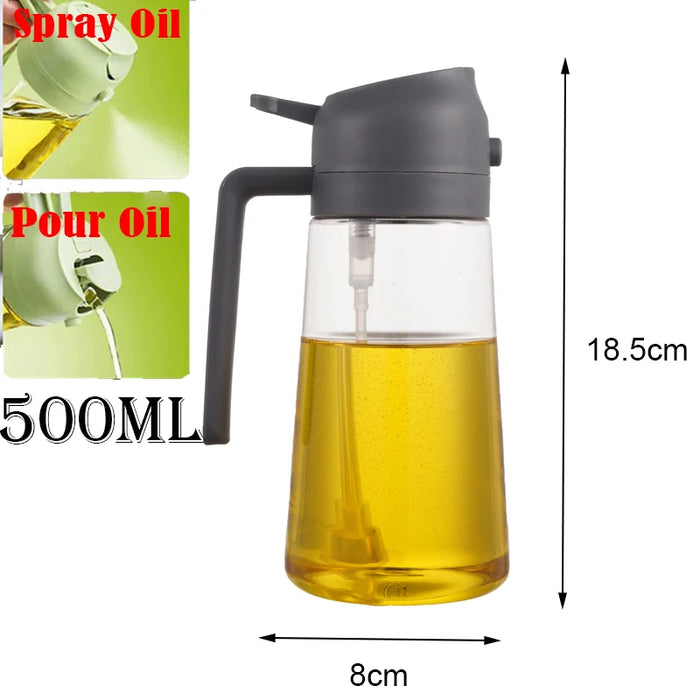 200 mL Kitchen Oil Sprayer Bottle — Black