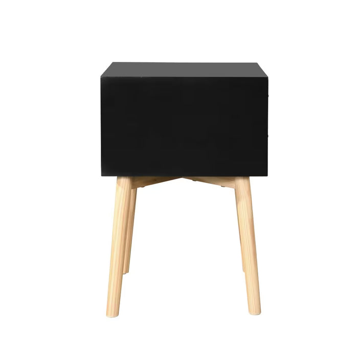 Mid-Century Two-Drawer Bedside Table