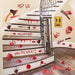84Pcs Halloween Handprint Footprint Stickers Window Bathroom Floor Decor