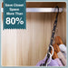 6 Pack-Closet-Organizers-and-Storage, Space-Saving-Hangers Black