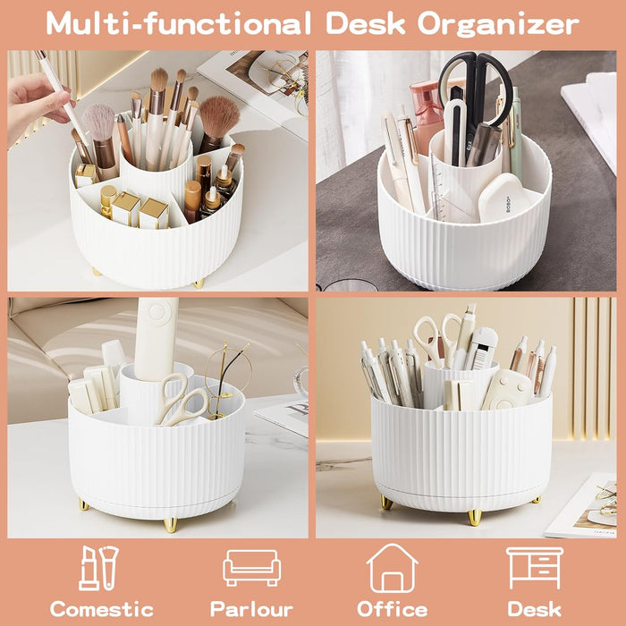 360° Rotate Makeup Brush Holder Organizer, Makeup Organizers Countertop, Makeup organization and Skincare Storage for Va