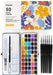 50 Color Watercolor Paint Set with Brush Pens