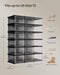 Foldable Shoe Boxes, 6-Tier for 18 Pack, Fit up to US size 13