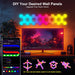 Hexagon LED Light Panels 8 Pack – RGB Wall Decor Lights with Music Sync, App & Remote – Modular Home & Christmas Decor f