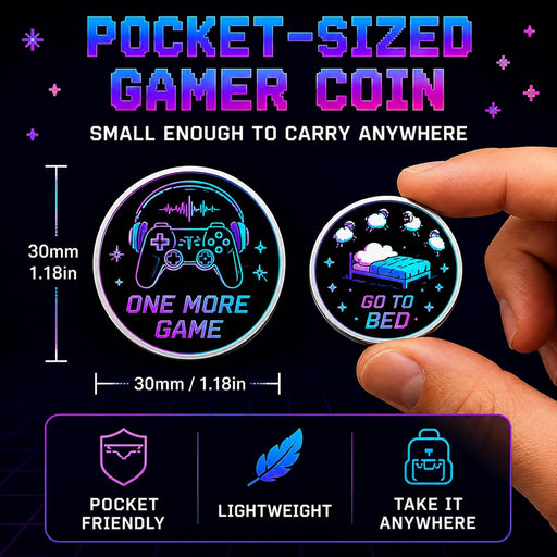 Gamer Gift for Men Boyfriend Husband Decision Coin Gaming Stuff Gamer Dad