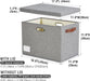 17" Large Fabric Storage Box with Lids, 3-Pack, Gray