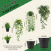 5 Pack Fake Plants - Artificial Hanging Plants & Small Potted Faux Eucalyptus Fern Ivy, UV Resistant Maintenance-Free, f