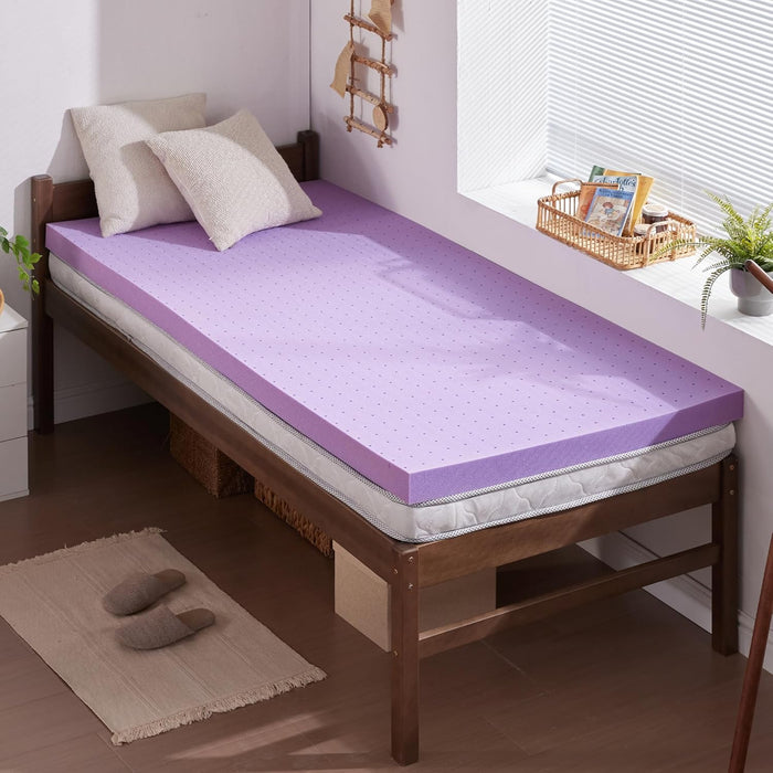 2 Inch Gel Memory Foam Mattress Topper, Twin Size