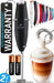 Powerful Milk Frother Wand With Duracell Batteries - Ultra Fast Handheld Drink Mixer - Electric Whisk Foam Maker for Coffee, Lattes, Cappuccino & Matcha - Z1 Motor - Black