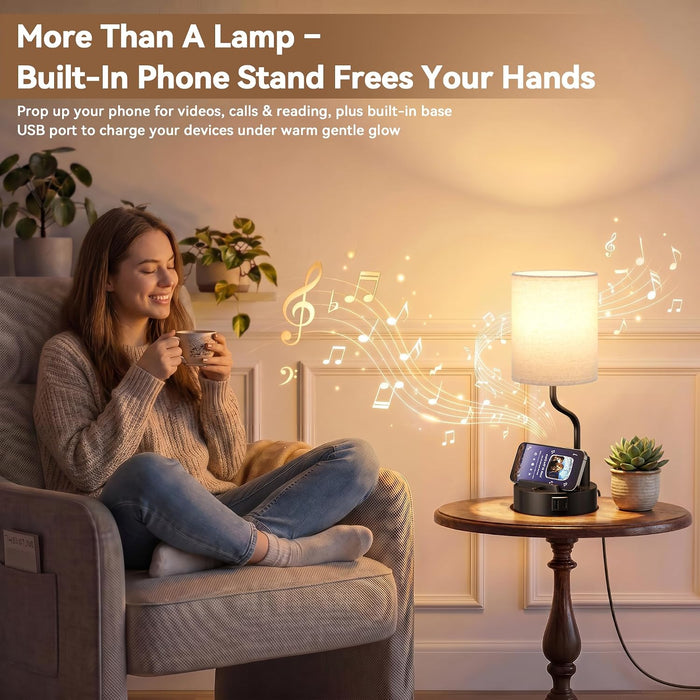 Bedside Lamps for Bedroom Set of 2 - Table Desk Lamp for Nightstand