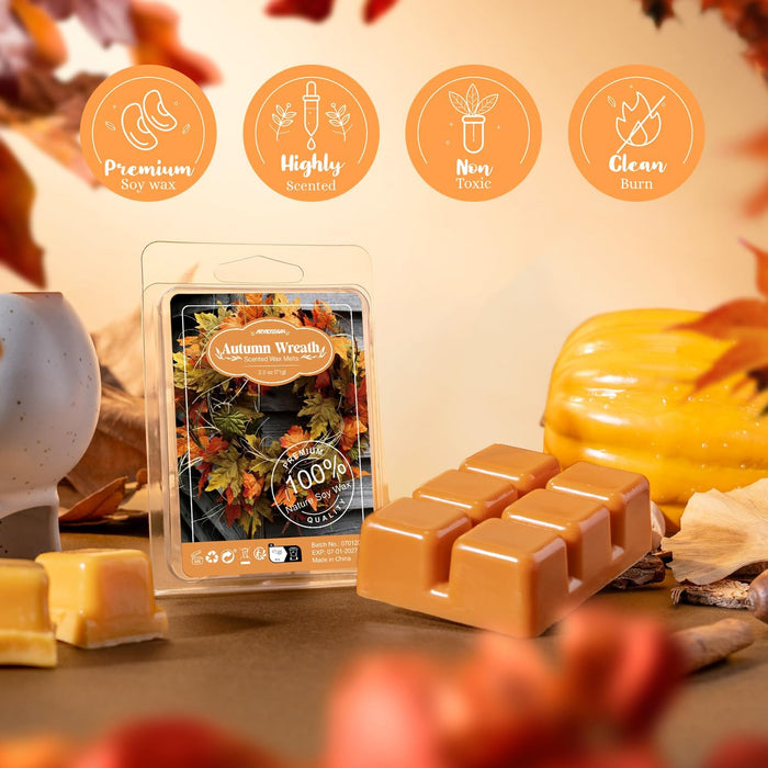 Fall Scented Wax Melts, Autumn Wax Cubes for Wax Warmer