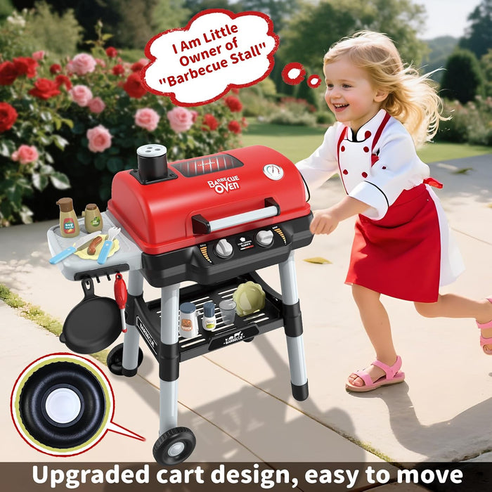 Kids Play Kitchen Toys, Kids BBQ Grill Playset, Play Grill Toys