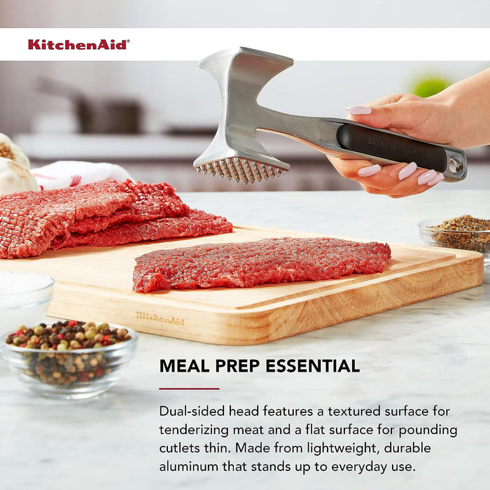 KitchenAid Gourmet Multi Sided Meat Tenderizer for Pounding Meats, Nuts, Shellfish, ect, Hang Hole for Easy Storage, Han