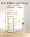 Jewelry Holder Stand: Jewelry Display for Necklace, Bracelet, Earring, Ring, White & Gold