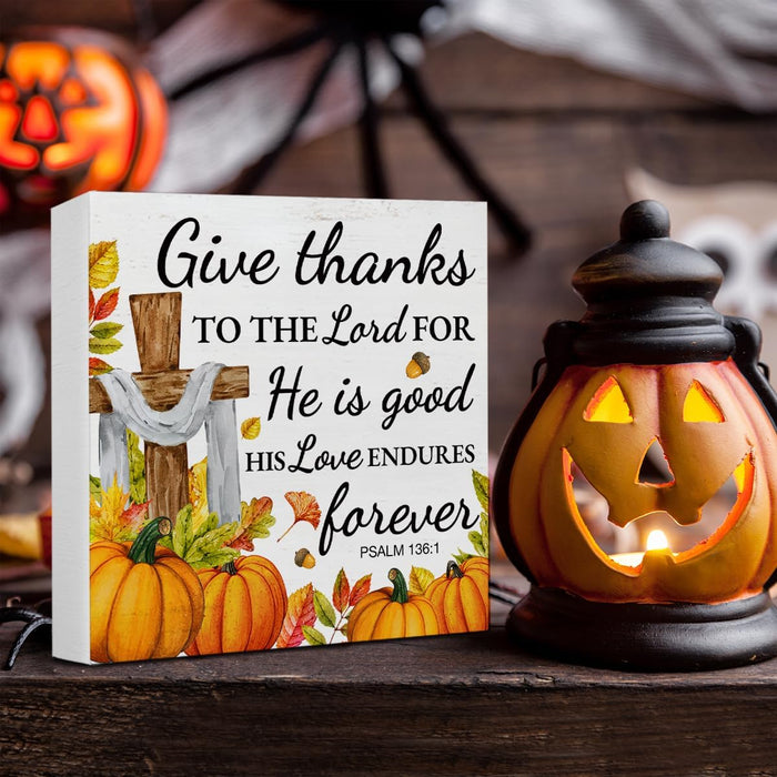Thanksgiving Table Decor Indoor for Home Wooden Sign Decorations