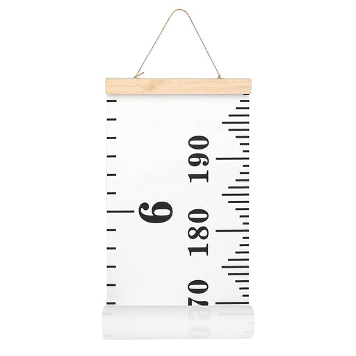 Growth Height Chart for Kids, Removable 79"x7.9" (Black & White)