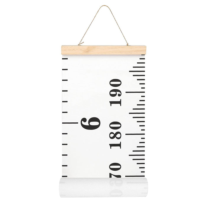 Growth Height Chart for Kids, Removable 79"x7.9" (Black & White)