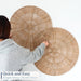 Wicker 23 Inch Jute Wall Decor Baskets, Set of 6 Extra Large Woven Jute Wall Plates, 23",21",15",13",12,10", Decorative Baskets for Wall Arts, Wall Hanging for Bedroom, Living Room, Office