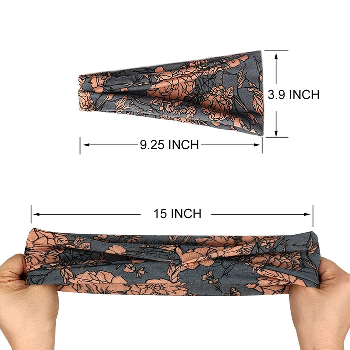 6 Pack Headbands for Women, Boho Wide Head Bands & Hair Accessories