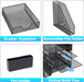 5-Tier Desk File Organizer with Drawer & Pen Holder (Black)