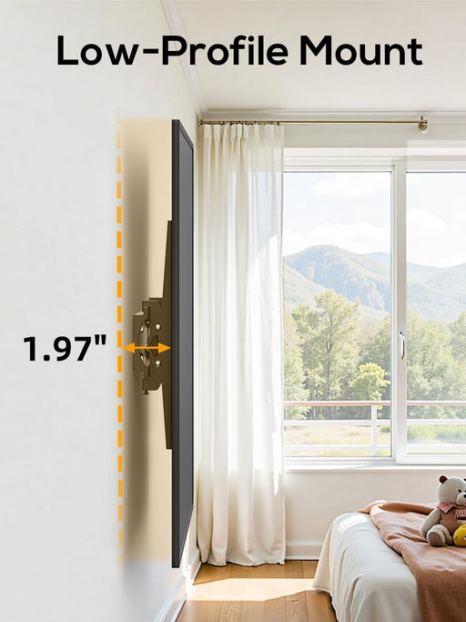 40 50 55 inch Tilting TV Wall Mount for 24-65 '' TVs, Low Profile TV Mount, Ultra Slim Wall Mounts TVs Bracket, Max VESA