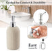 Bathroom Accessories Set - 7-Piece Resin Bathroom Set, Toothbrush Holders for Bathrooms, Soap Dispenser, Qtip Holder Dispenser, Tumbler, Soap Dish & Tray（Beige