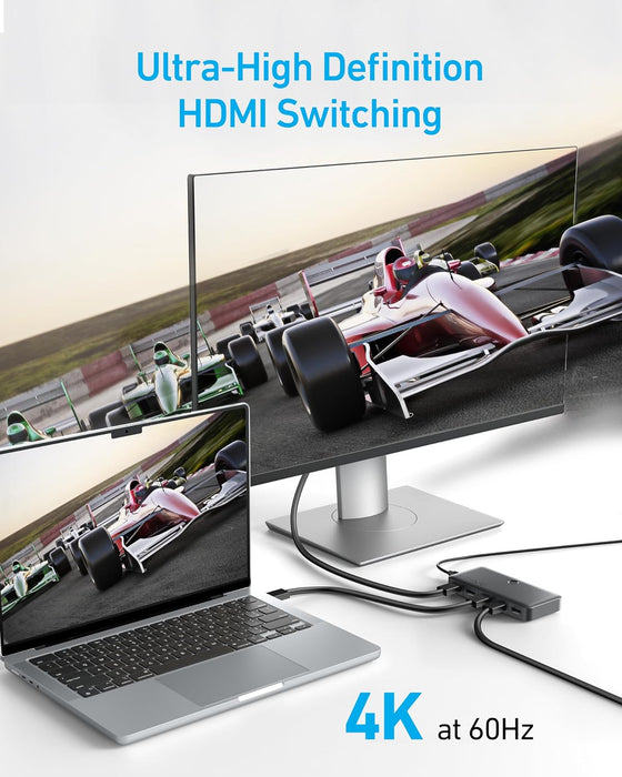 HDMI Switch, 4 in 1 Out 4K@60Hz HDMI Switcher with Remote Selector