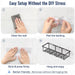 5 Pack Adhesive Bathroom Holders & Dispensers for Kids & Adults, Black