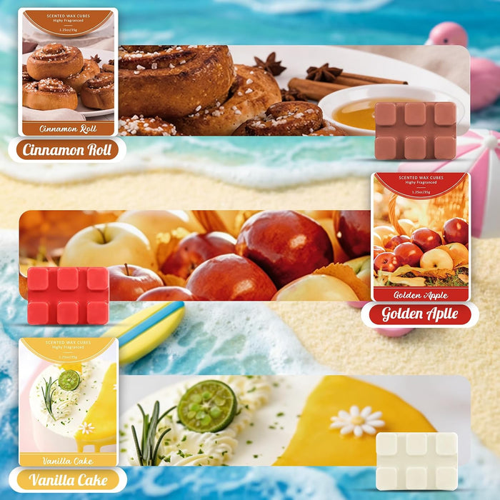 Wax Melts Fall Scents, Scented Soy Wax Cubes for Wax Warmers