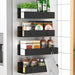 Metal Magnetic Spice Rack for Refrigerator Black, 4 Pack