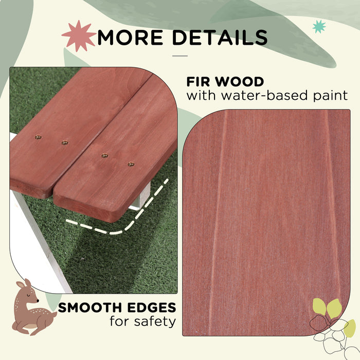 Wooden Kids Picnic Table and Bench Set
