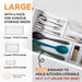 6 Pack Large Clear Plastic Drawer Organizer Trays, Acrylic Kitchen Drawer Organization and Storage Dividers, Non-Slip St