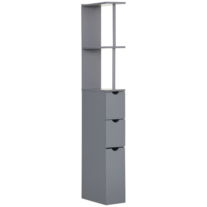 Narrow Bathroom Linen Storage Cabinet
