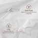 Prewashed Duvet Cover Queen, Cotton-Like Soft Bedding Set, White