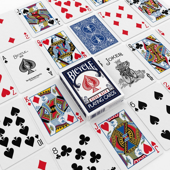 Rider Back Playing Cards, Standard Poker Size Deck of Cards, Red & Blue (2 Pack), Classic Cards, Blackjack, Family Game Night & Card Games, Fun for All Ages