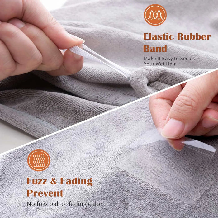 Three-Pack Microfiber Hair Towel Wraps