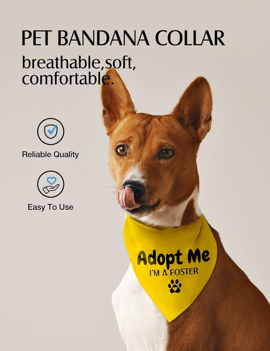 Adopt Me Foster Dog Bandana Scarf, Funny Adopt Me Bandanas for Dogs