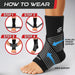 Sleeve Stars Ankle Brace Men & Women Support (Single/M:10"-12"/Black)