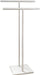 40 Inch Standing Towel Rack Double-T Shape Tall Bath Towel Sheet Holder with Marble Design Base for Bathroom Floor Next 