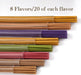 Premium Incense Sticks Variety Set, 160 Incense Sticks (8 Scents x 20), Handcrafted with Essential Oils, Long Burning Incense for Yoga, Meditation, Relaxation & Home Use