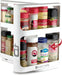 Spice Rack Organizer for Cabinet, Pull & Rotate, 2-Tier